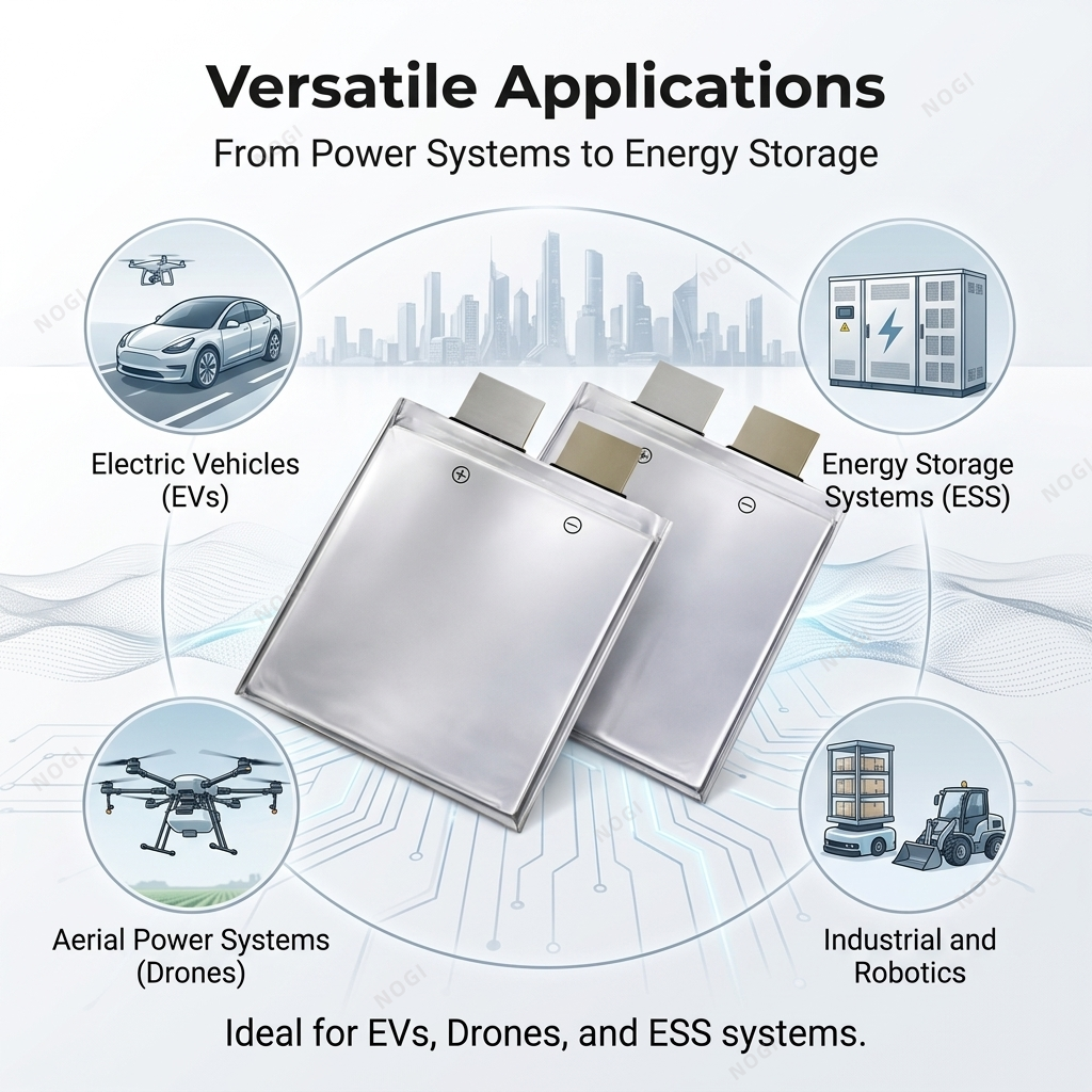 SK 45AH 2000 Cycles Soft Pack Cell for High-End Energy Storage Systems,NOGIPower ,SK 45AH 2000 Cycles Soft Pack Cell for High-End Energy Storage Systems