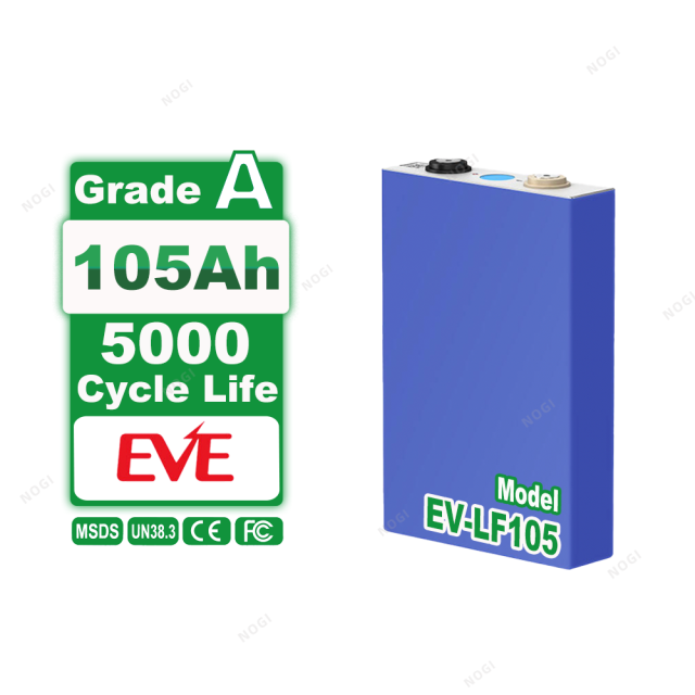 High Performance EVE LF105 3.2V 105Ah LiFePO4 Prismatic Cell | Safe Rechargeable LFP Battery,NOGIPower ,High Performance EVE LF105 3.2V 105Ah LiFePO4 Prismatic Cell | Safe Rechargeable LFP Battery