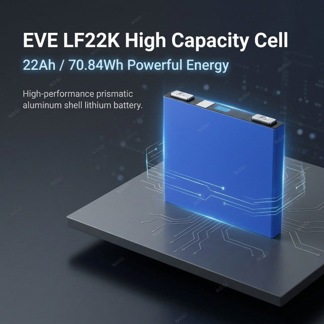 EVE LF22K 3.2V 22Ah High Rate LiFePO4 Prismatic Cell 20C Peak Discharge 4C Continuous Grade A LFP Battery Cell,NOGIPower ,EVE LF22K 3.2V 22Ah High Rate LiFePO4 Prismatic Cell 20C Peak Discharge 4C Continuous Grade A LFP Battery Cell