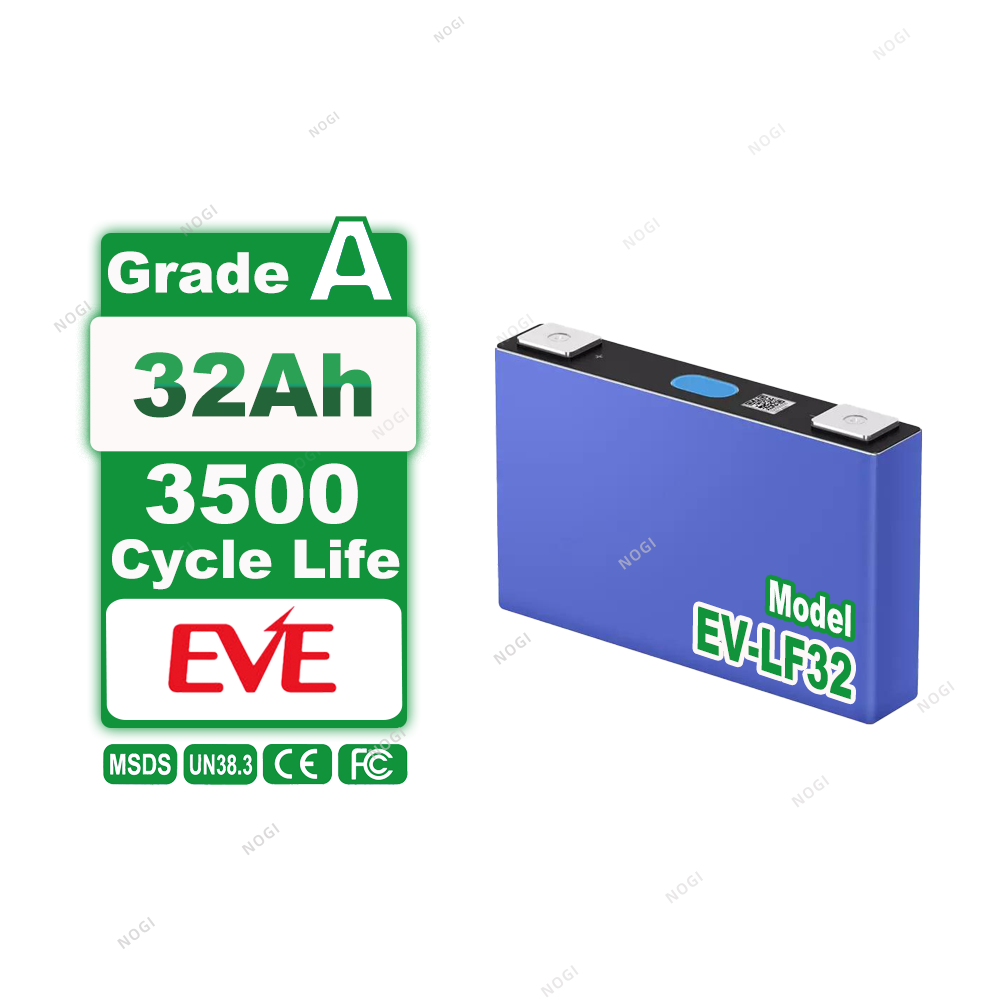 Original EVE LF32 3.2V 32Ah Grade A LiFePO4 Prismatic Battery Cell Deep Cycle Lithium Iron Phosphate Cell,NOGIPower ,Original EVE LF32 3.2V 32Ah Grade A LiFePO4 Prismatic Battery Cell Deep Cycle Lithium Iron Phosphate Cell