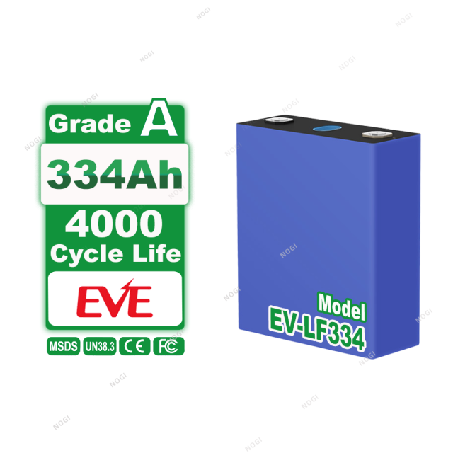 EVE LF334 3.2V 334Ah LiFePO4 Battery Cell, Grade A Prismatic LFP Cell for EV RV Solar Energy Storage System,NOGIPower ,EVE LF334 3.2V 334Ah LiFePO4 Battery Cell, Grade A Prismatic LFP Cell for EV RV Solar Energy Storage System