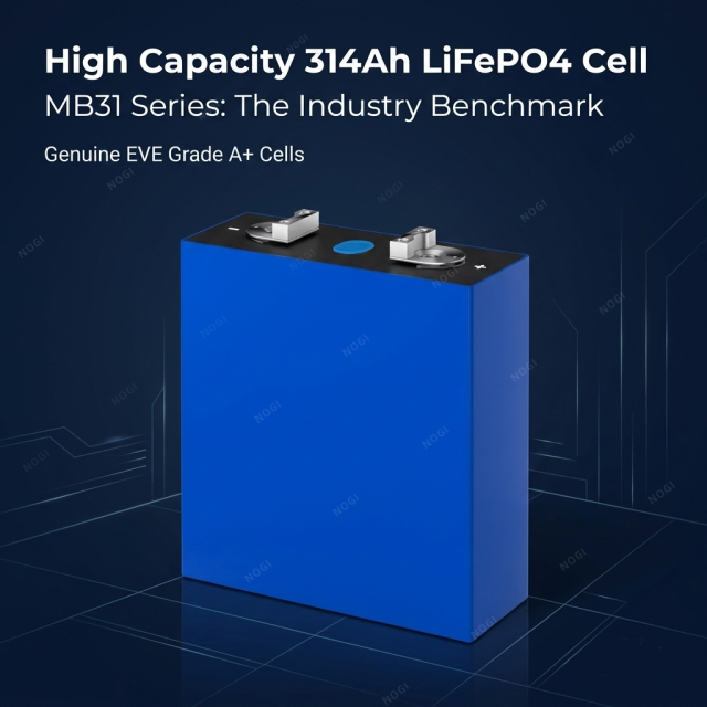 EVE MB31 LiFePO4 Battery Cell 3.2V 314Ah Grade A 8000+ Cycles Lithium Iron Phosphate Prismatic Cell,NOGIPower ,EVE MB31 LiFePO4 Battery Cell 3.2V 314Ah Grade A 8000+ Cycles Lithium Iron Phosphate Prismatic Cell