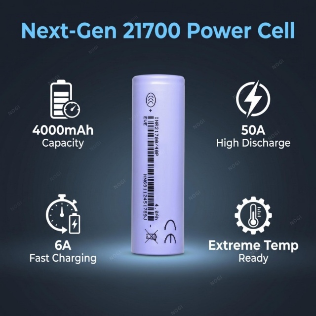 Original EVE INR21700/40P 21700 NCM Cell 3.6V 4000mAh Rechargeable Lithium Ion Battery for Portable Energy Storage Consumer Electronics,NOGIPower ,Original EVE INR21700/40P 21700 NCM Cell 3.6V 4000mAh Rechargeable Lithium Ion Battery for Portable Energy Storage Consumer Electronics