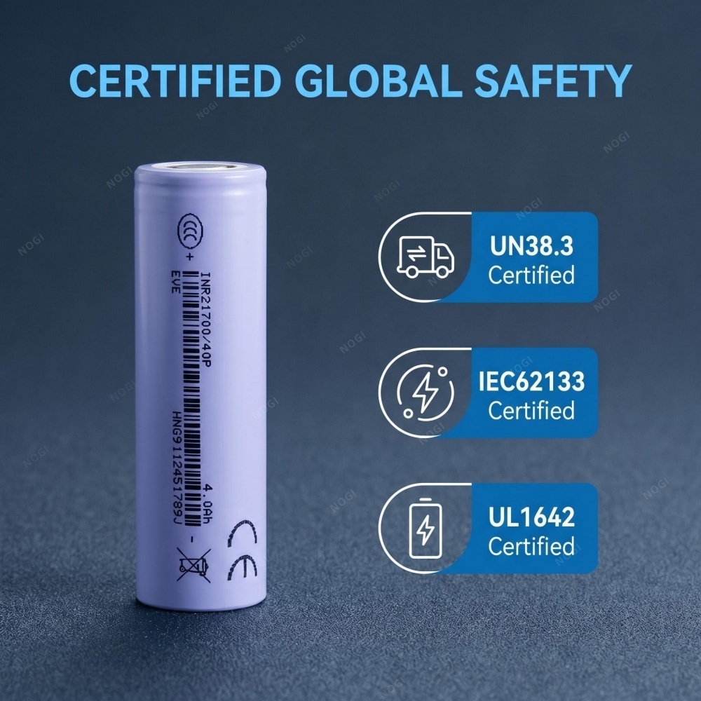 Original EVE INR21700/40P 21700 NCM Cell 3.6V 4000mAh Rechargeable Lithium Ion Battery for Portable Energy Storage Consumer Electronics,NOGIPower ,Original EVE INR21700/40P 21700 NCM Cell 3.6V 4000mAh Rechargeable Lithium Ion Battery for Portable Energy Storage Consumer Electronics