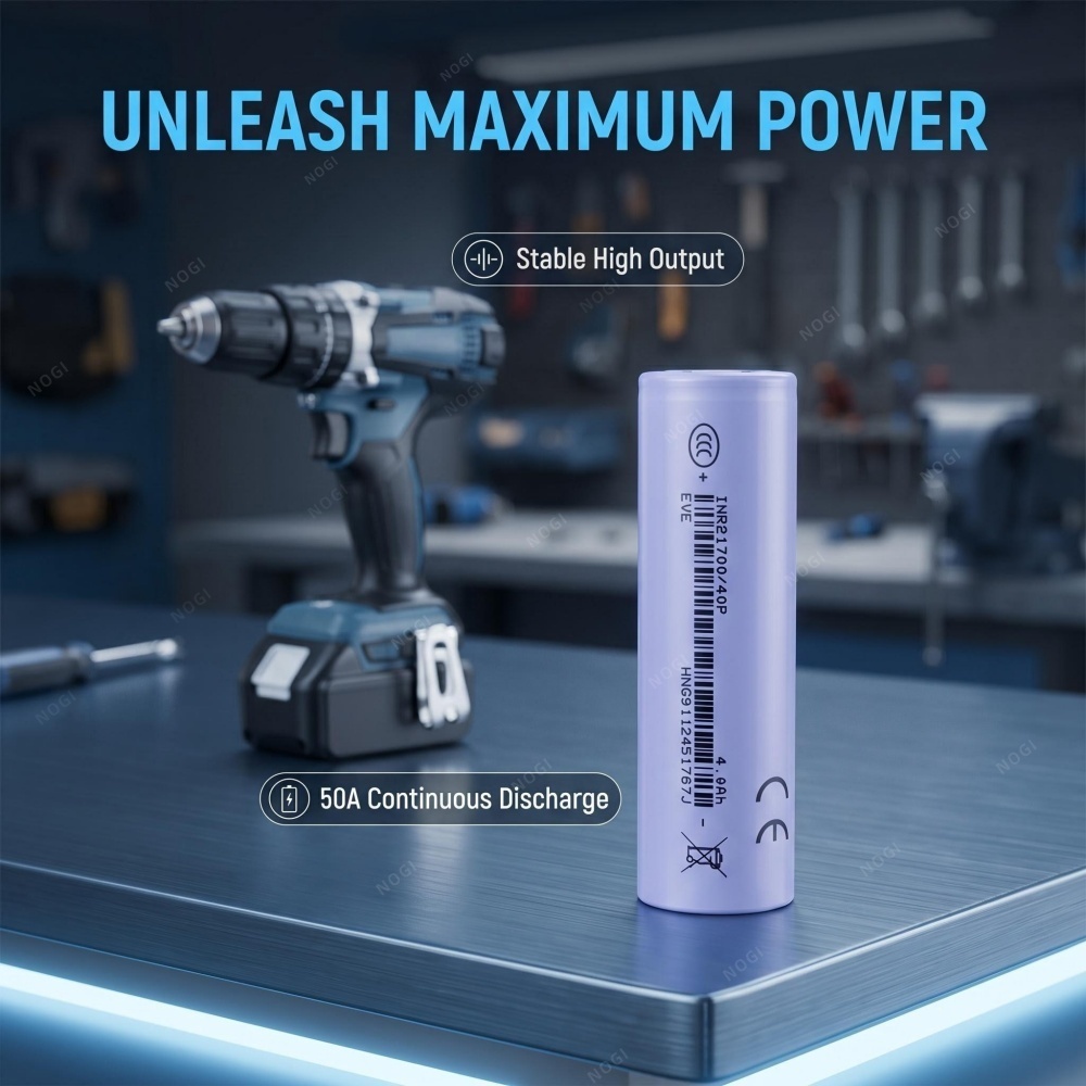 Original EVE INR21700/40P 21700 NCM Cell 3.6V 4000mAh Rechargeable Lithium Ion Battery for Portable Energy Storage Consumer Electronics,NOGIPower ,Original EVE INR21700/40P 21700 NCM Cell 3.6V 4000mAh Rechargeable Lithium Ion Battery for Portable Energy Storage Consumer Electronics