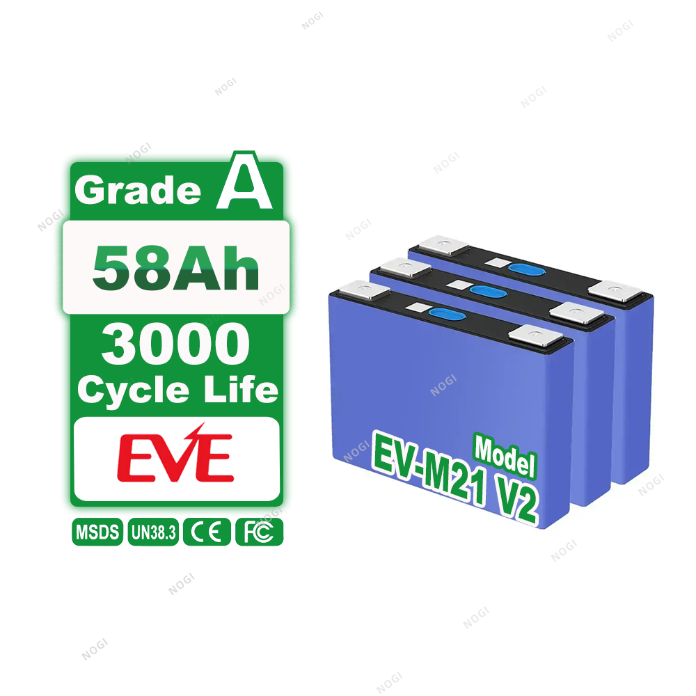 EVE M21-V2 3.7V 58Ah NMC Battery Cell | 3000 Cycles High Energy Density Prismatic Lithium Ion Battery,NOGIPower ,EVE M21-V2 3.7V 58Ah NMC Battery Cell | 3000 Cycles High Energy Density Prismatic Lithium Ion Battery