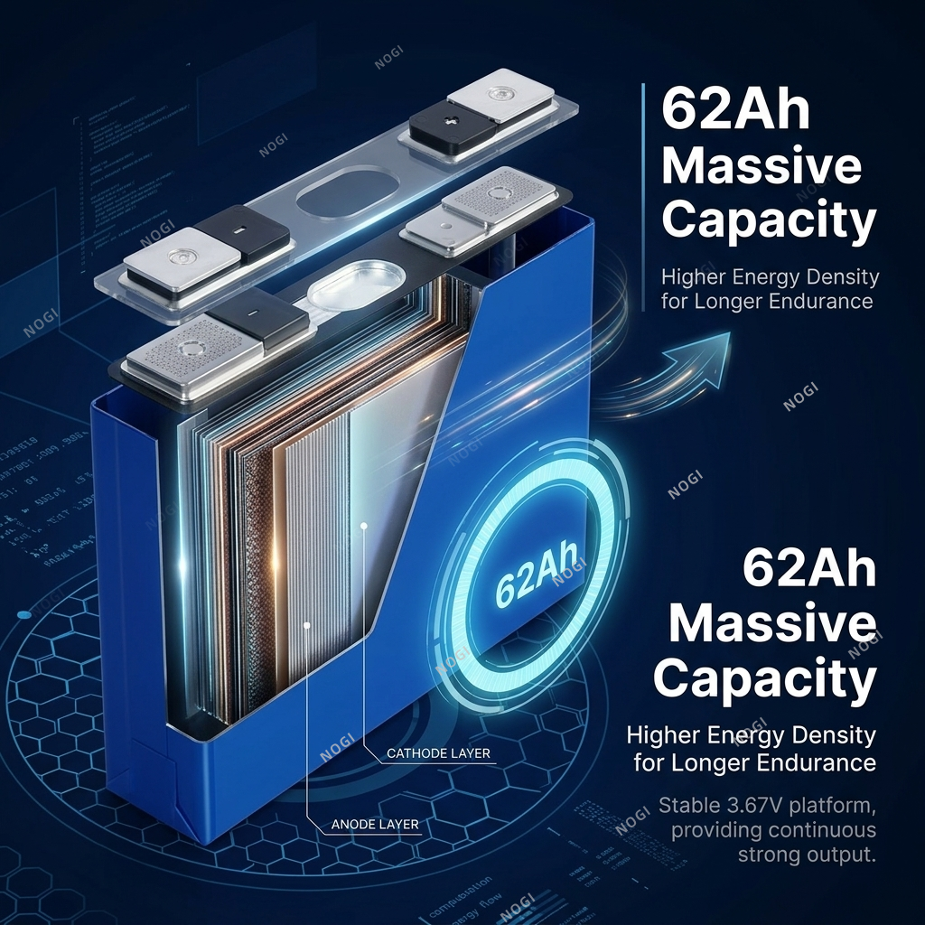 CATL 3.7V 62Ah NMC Ternary Prismatic Battery Cell High Energy Density Long Cycle Life,NOGIPower ,CATL 3.7V 62Ah NMC Ternary Prismatic Battery Cell High Energy Density Long Cycle Life