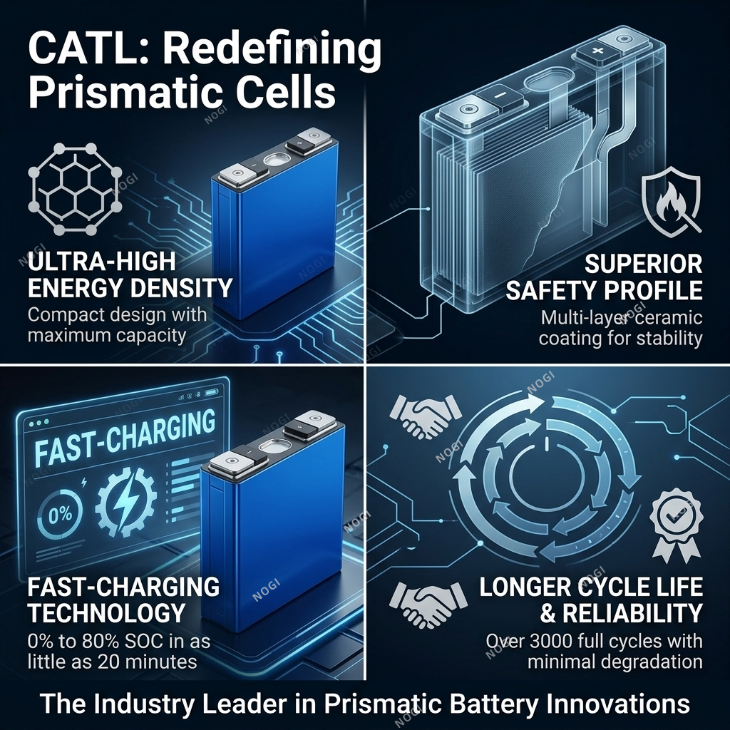 CATL 3.7V 62Ah NMC Ternary Prismatic Battery Cell High Energy Density Long Cycle Life,NOGIPower ,CATL 3.7V 62Ah NMC Ternary Prismatic Battery Cell High Energy Density Long Cycle Life