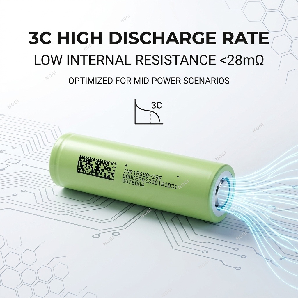 DMEGC INR18650-29E 18650 Cell 2900mAh 3.7V 3C Discharge Rechargeable Lithium-ion Battery for Power Tools E-bikes,NOGIPower ,DMEGC INR18650-29E 18650 Cell 2900mAh 3.7V 3C Discharge Rechargeable Lithium-ion Battery for Power Tools E-bikes