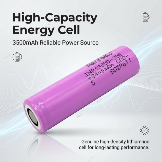 3500mAh High Capacity 18650 Battery | Samsung INR18650-35E for Long Runtime,NOGIPower ,3500mAh High Capacity 18650 Battery | Samsung INR18650-35E for Long Runtime