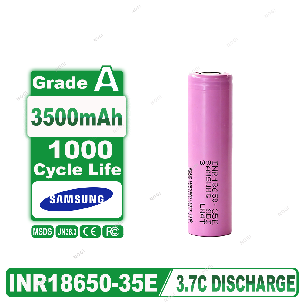 3500mAh High Capacity 18650 Battery | Samsung INR18650-35E for Long Runtime,NOGIPower ,3500mAh High Capacity 18650 Battery | Samsung INR18650-35E for Long Runtime