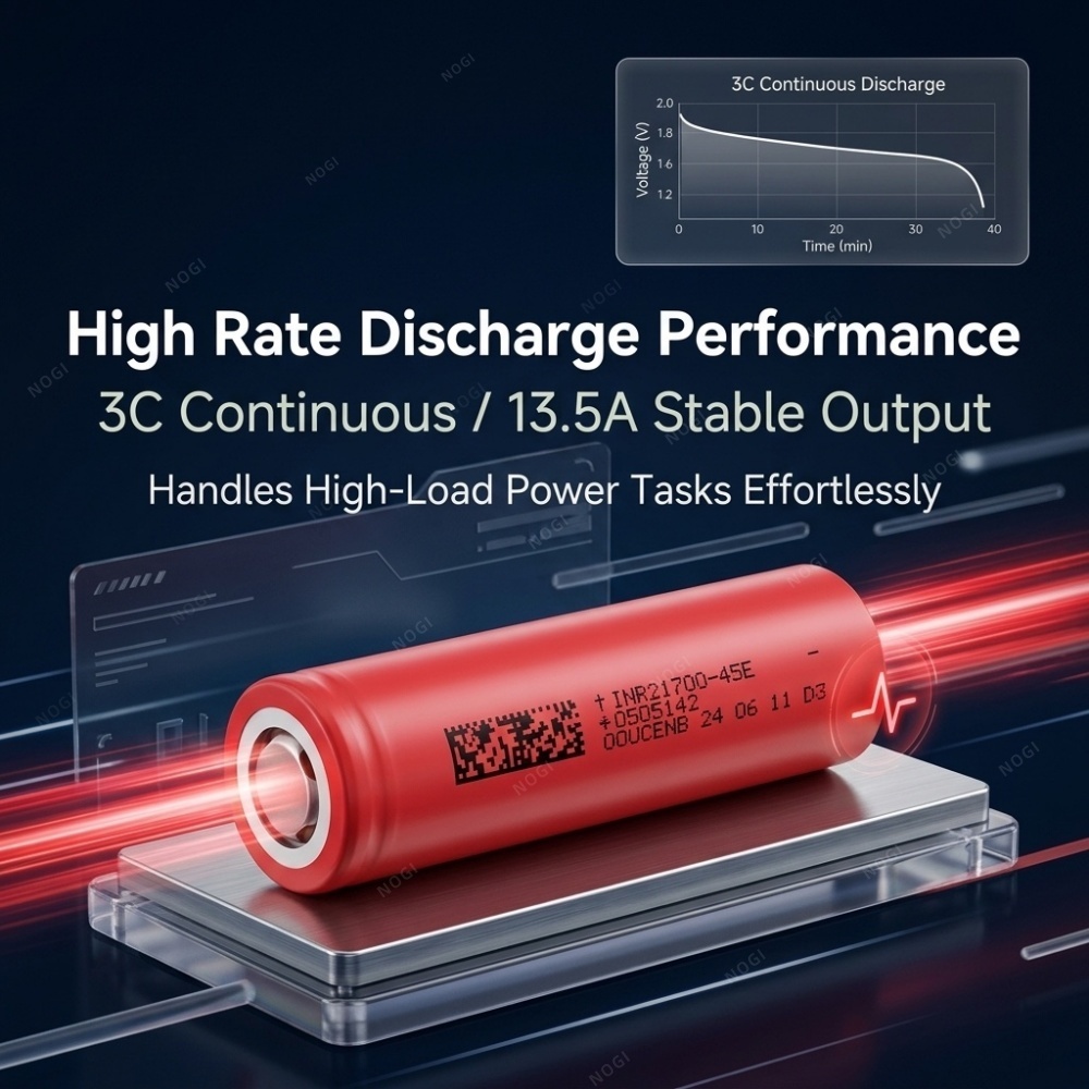 Original DMEGC INR21700-45E 21700 Lithium-ion Cell 4500mAh 3.7V 3C High Rate 1000 Cycles Safe Rechargeable Battery for E-vehicles Industrial Equipment,NOGIPower ,Original DMEGC INR21700-45E 21700 Lithium-ion Cell 4500mAh 3.7V 3C High Rate 1000 Cycles Safe Rechargeable Battery for E-vehicles Industrial Equipment