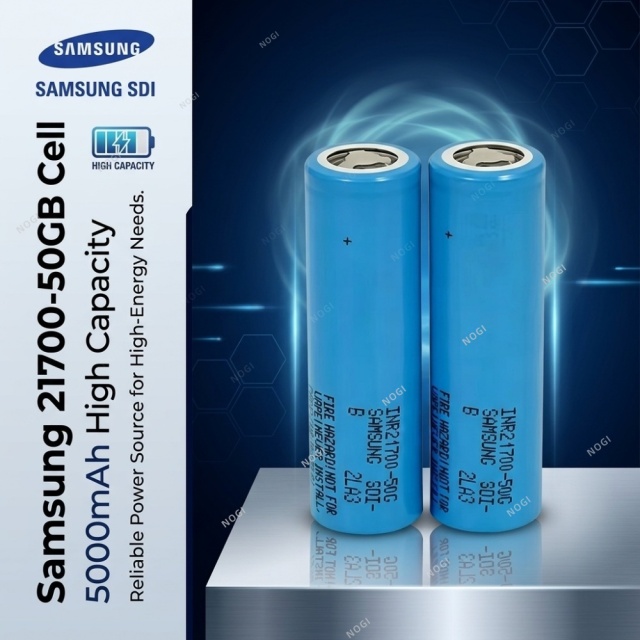 3.7V 5000mAh High Capacity 21700 Cell | Samsung 50GB 15A Max Discharge,NOGIPower ,3.7V 5000mAh High Capacity 21700 Cell | Samsung 50GB 15A Max Discharge