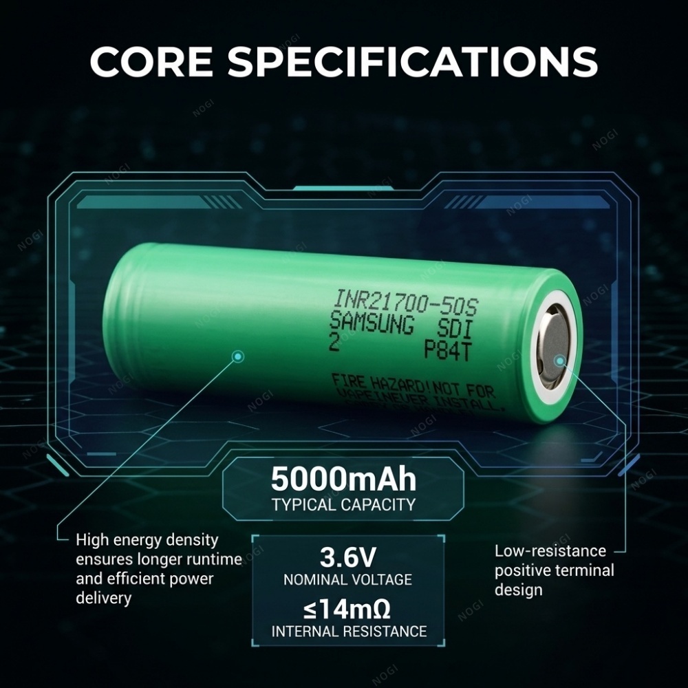 Samsung INR21700-50S Li-ion Cel: The Ultimate Power Solution for High-Performance Drones,NOGIPower ,Samsung INR21700-50S Li-ion Cel: The Ultimate Power Solution for High-Performance Drones