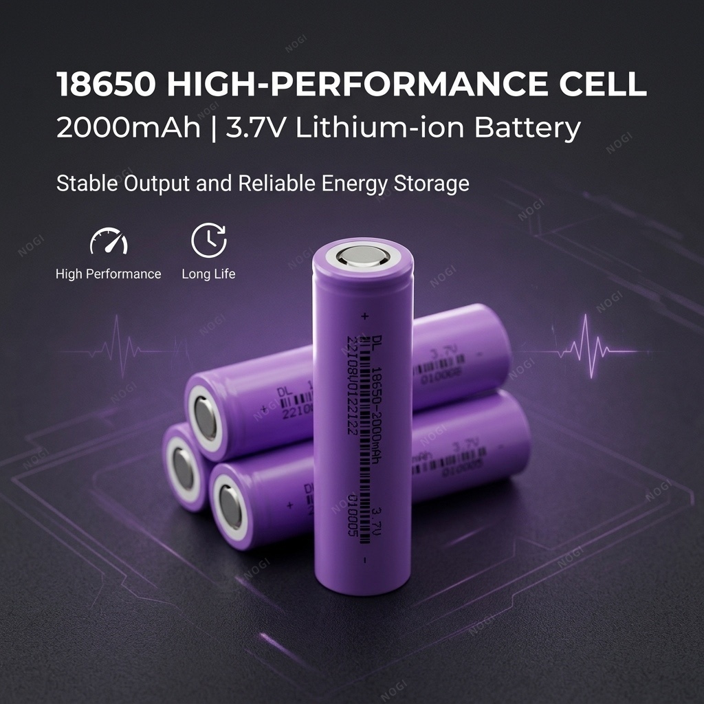 Cost-effective Nuoda ND18650-2000mAh 18650 Battery 3.7V 2000mAh High Safety Li-ion Cell for Energy Storage System Emergency Light,NOGIPower ,Cost-effective Nuoda ND18650-2000mAh 18650 Battery 3.7V 2000mAh High Safety Li-ion Cell for Energy Storage System Emergency Light