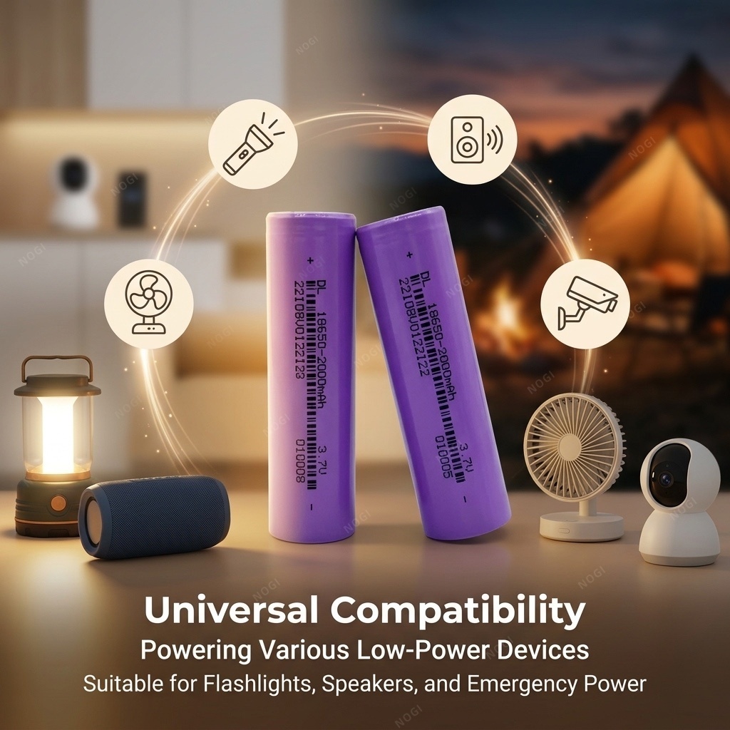 Cost-effective Nuoda ND18650-2000mAh 18650 Battery 3.7V 2000mAh High Safety Li-ion Cell for Energy Storage System Emergency Light,NOGIPower ,Cost-effective Nuoda ND18650-2000mAh 18650 Battery 3.7V 2000mAh High Safety Li-ion Cell for Energy Storage System Emergency Light