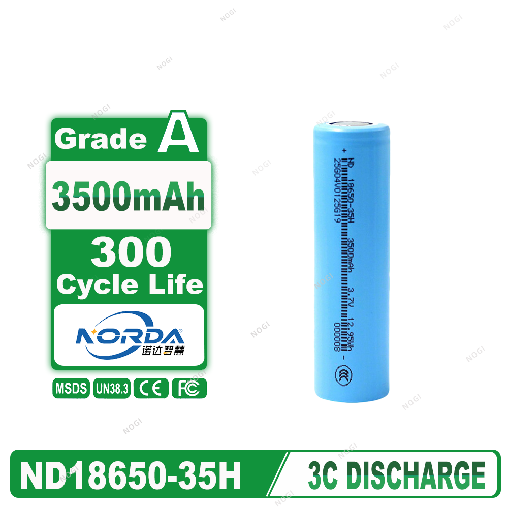Budget-Friendly ND18650-35H 3.7V 3500mAh Flat Top 2C High Rate Li-ion Battery for Industrial Equipment,NOGIPower ,Budget-Friendly ND18650-35H 3.7V 3500mAh Flat Top 2C High Rate Li-ion Battery for Industrial Equipment
