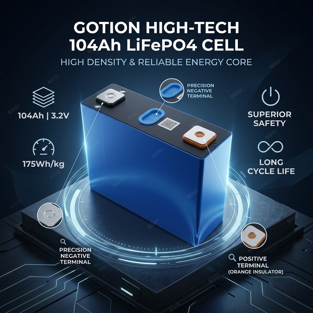 Gotion 104Ah 3.2V LiFePO4 Prismatic Cell IFP53148115 High Safety for EV & Commercial Storage,NOGIPower ,Gotion 104Ah 3.2V LiFePO4 Prismatic Cell IFP53148115 High Safety for EV & Commercial Storage