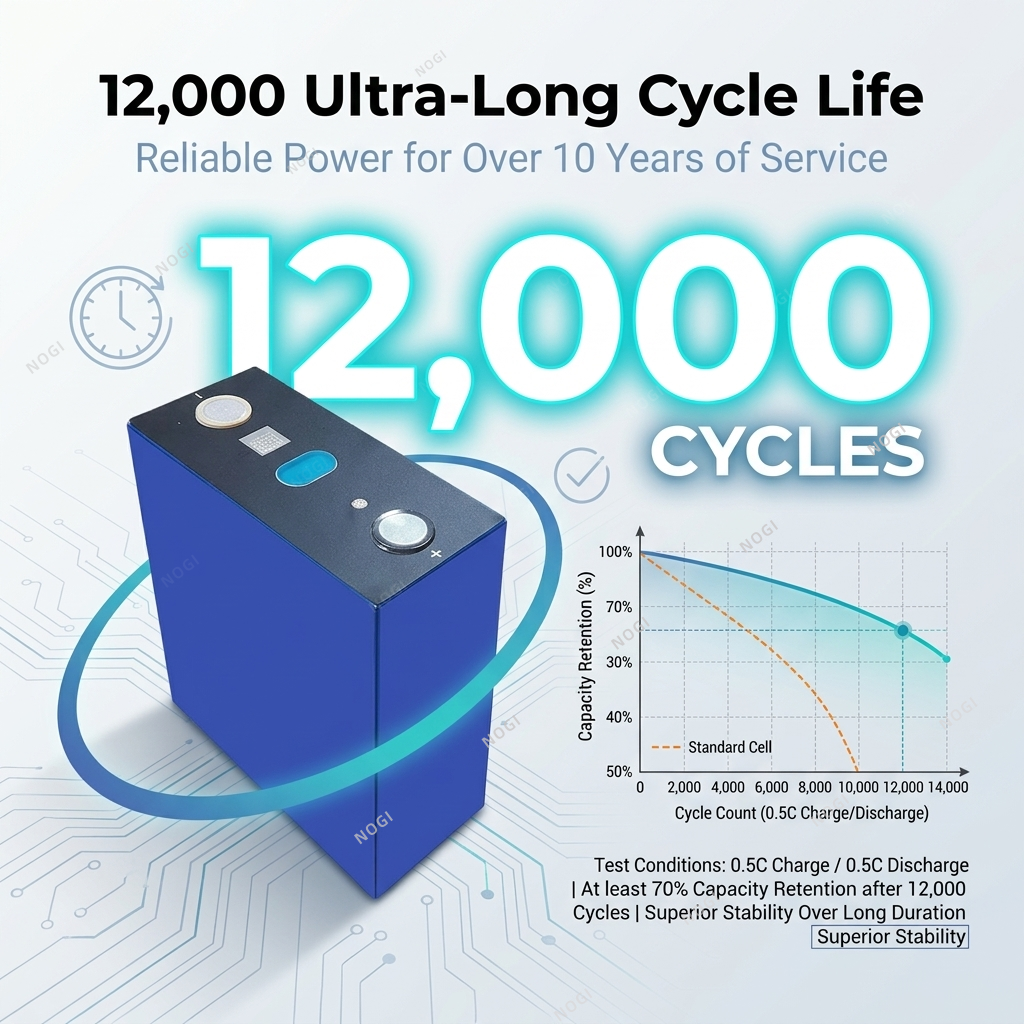 Grade A 314Ah LFP Cell with 12000+Cycles High Capacity Long Cycle Life for ESS & EV,NOGIPower ,Grade A 314Ah LFP Cell with 12000+Cycles High Capacity Long Cycle Life for ESS & EV