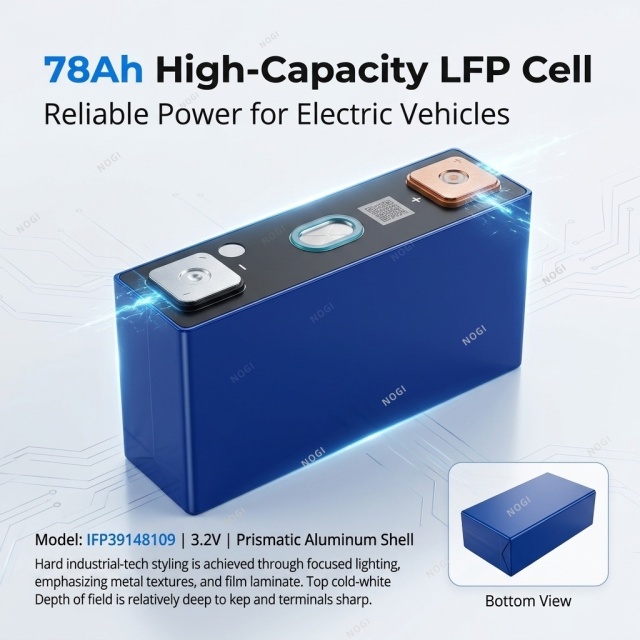 Gotion 3.2V 78Ah LiFePO4 Battery Cell  IFP39148109 High Power Fast Charge LFP cell for EV PV Storage UPS,NOGIPower ,Gotion 3.2V 78Ah LiFePO4 Battery Cell  IFP39148109 High Power Fast Charge LFP cell for EV PV Storage UPS
