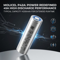 Molicel INR21700‑P42A 4200mAh 45A High Drain Li‑ion Battery 3.7V 21700 battery cell for Power Tools & EV,NOGIPower ,Molicel INR21700‑P42A 4200mAh 45A High Drain Li‑ion Battery 3.7V 21700 battery cell for Power Tools & EV