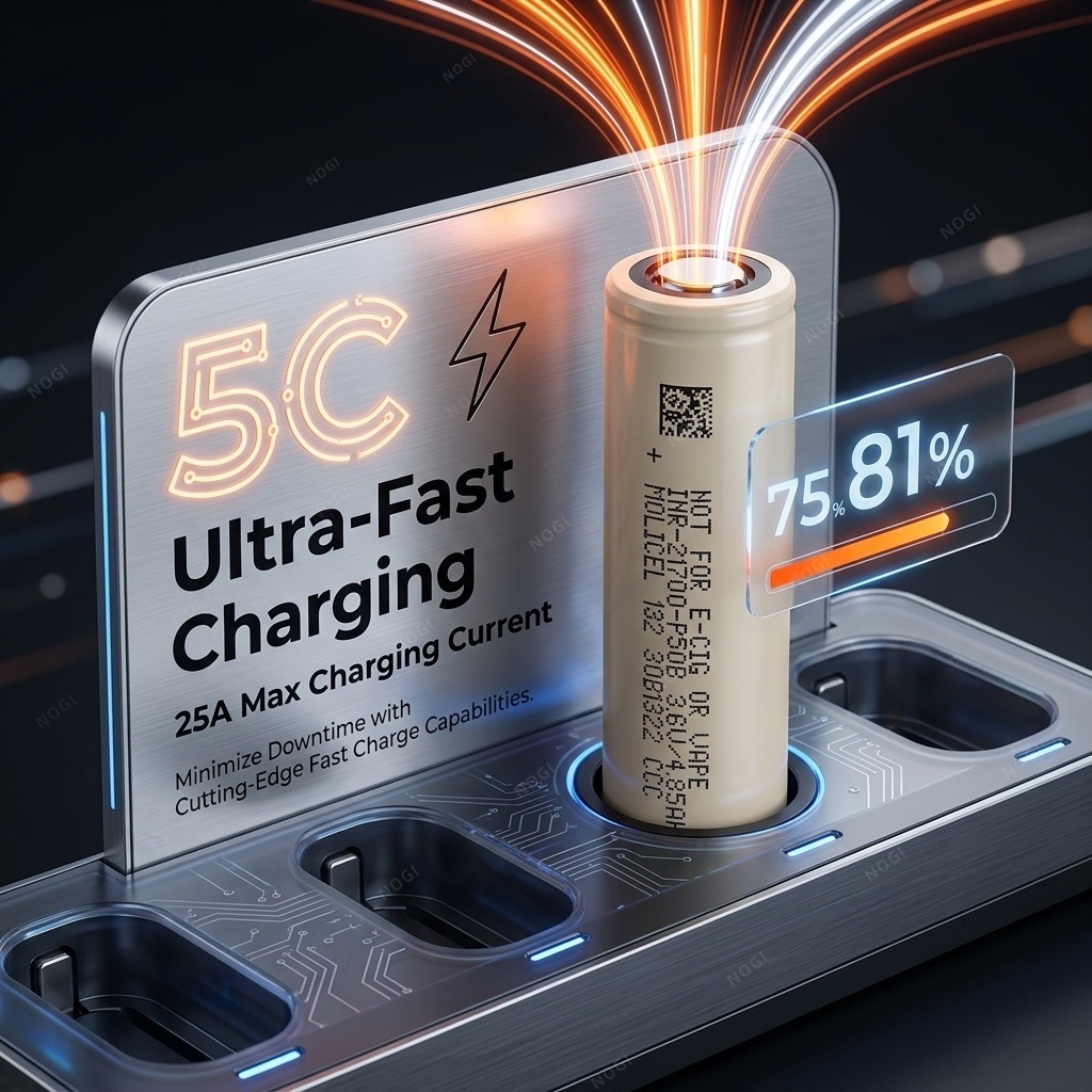 Original Molicel INR21700‑P50B 21700 Battery 5000mAh 60A High Power Li‑ion Cell -Ideal for Heavy‑Duty High‑Drain Systems,NOGIPower ,Original Molicel INR21700‑P50B 21700 Battery 5000mAh 60A High Power Li‑ion Cell -Ideal for Heavy‑Duty High‑Drain Systems