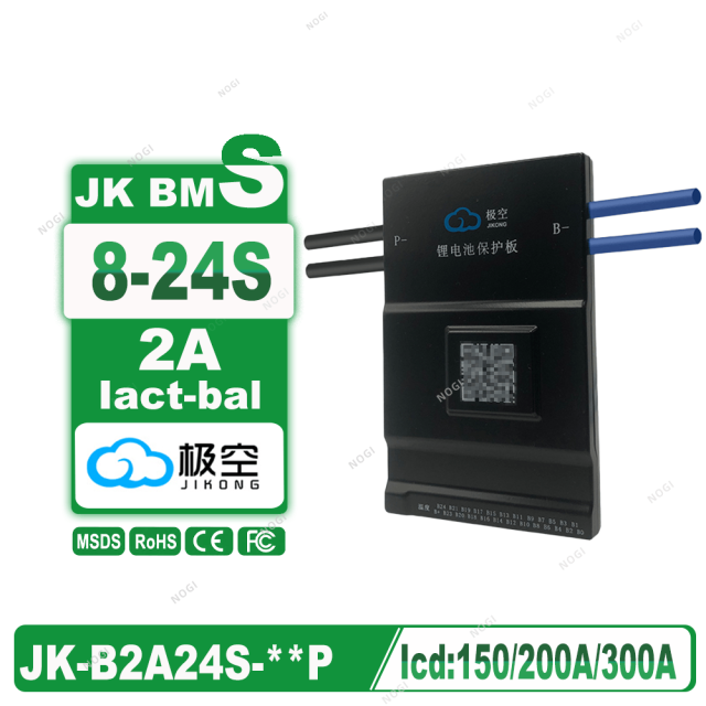 JK-B2A24S Series 2A Active Equalization BMS Protection Board for Lithium Battery EV and Energy Storage System,NOGIPower ,JK-B2A24S Series 2A Active Equalization BMS Protection Board for Lithium Battery EV and Energy Storage System