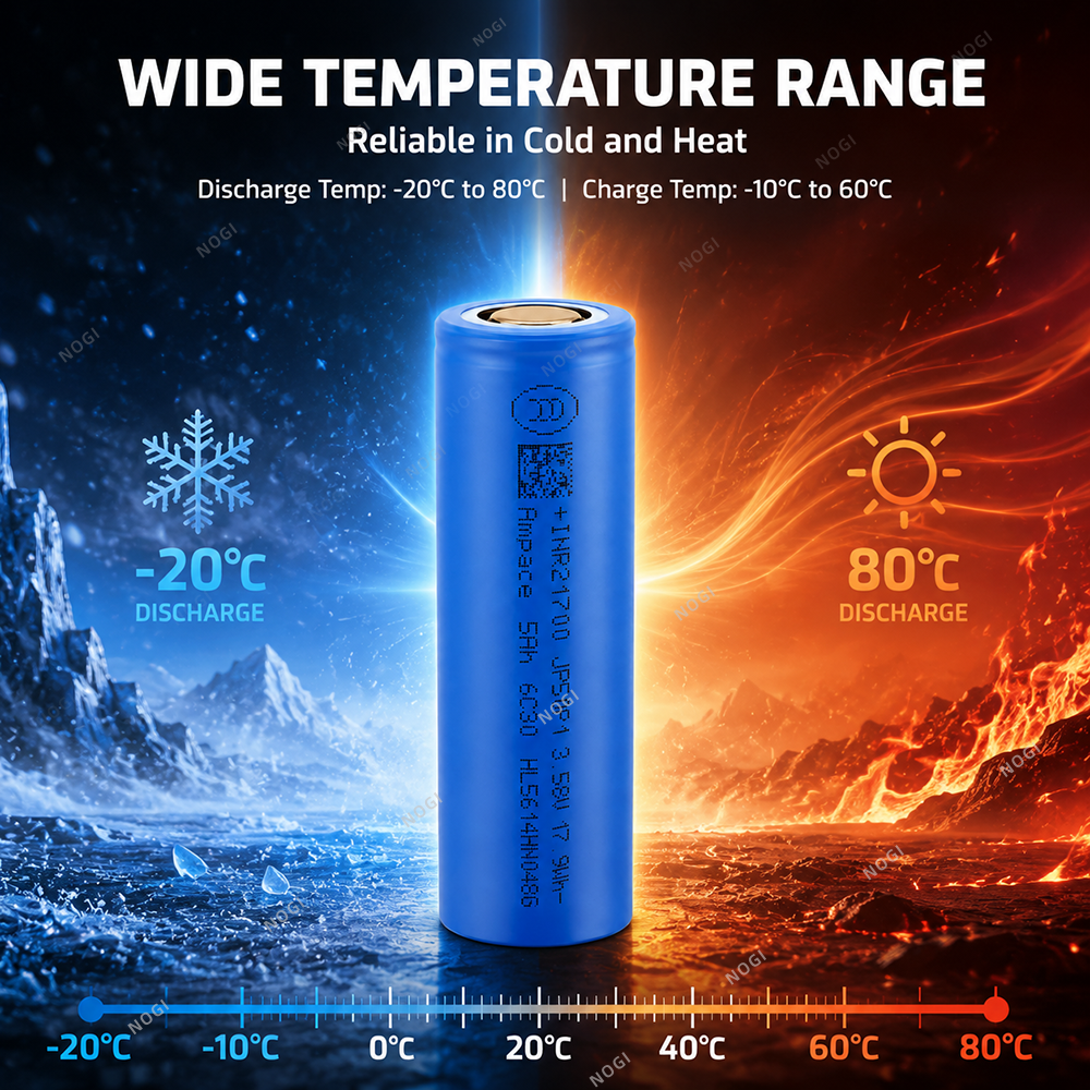 Ampace JP50P1 21700 Cell High Capacity & Ultra High Discharge Power Lithium Ion Cell,NOGIPower ,Ampace JP50P1 21700 Cell High Capacity & Ultra High Discharge Power Lithium Ion Cell