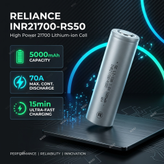 Reliance INR21700-RS50 5000mAh 3.7V 21700 cell with Ultra-Wide Temperature 70A high discharge rate,NOGIPower ,Reliance INR21700-RS50 5000mAh 3.7V 21700 cell with Ultra-Wide Temperature 70A high discharge rate