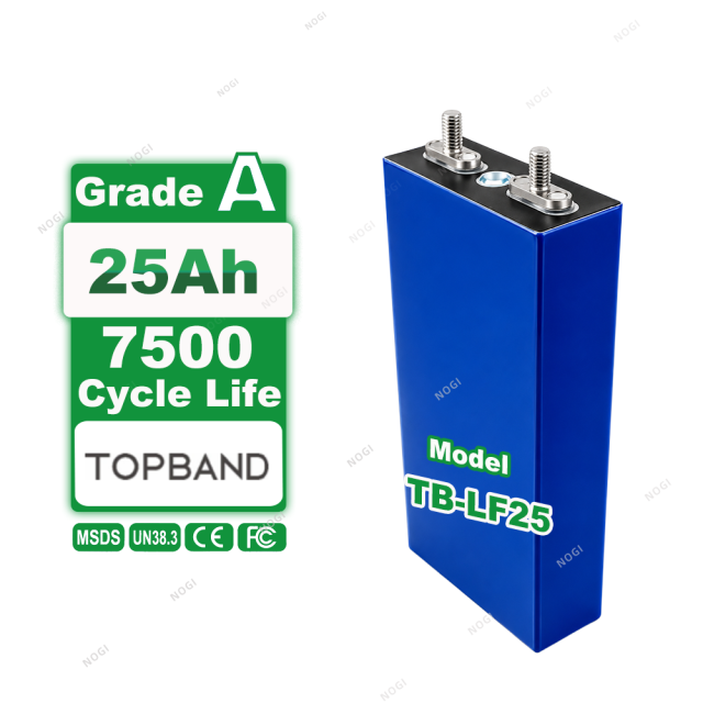 7500 Cycles TOPBAND 3.2V 25Ah LiFePO4 Prismatic Cell 3C Rate For Bulk Battery Pack Production,NOGIPower ,7500 Cycles TOPBAND 3.2V 25Ah LiFePO4 Prismatic Cell 3C Rate For Bulk Battery Pack Production
