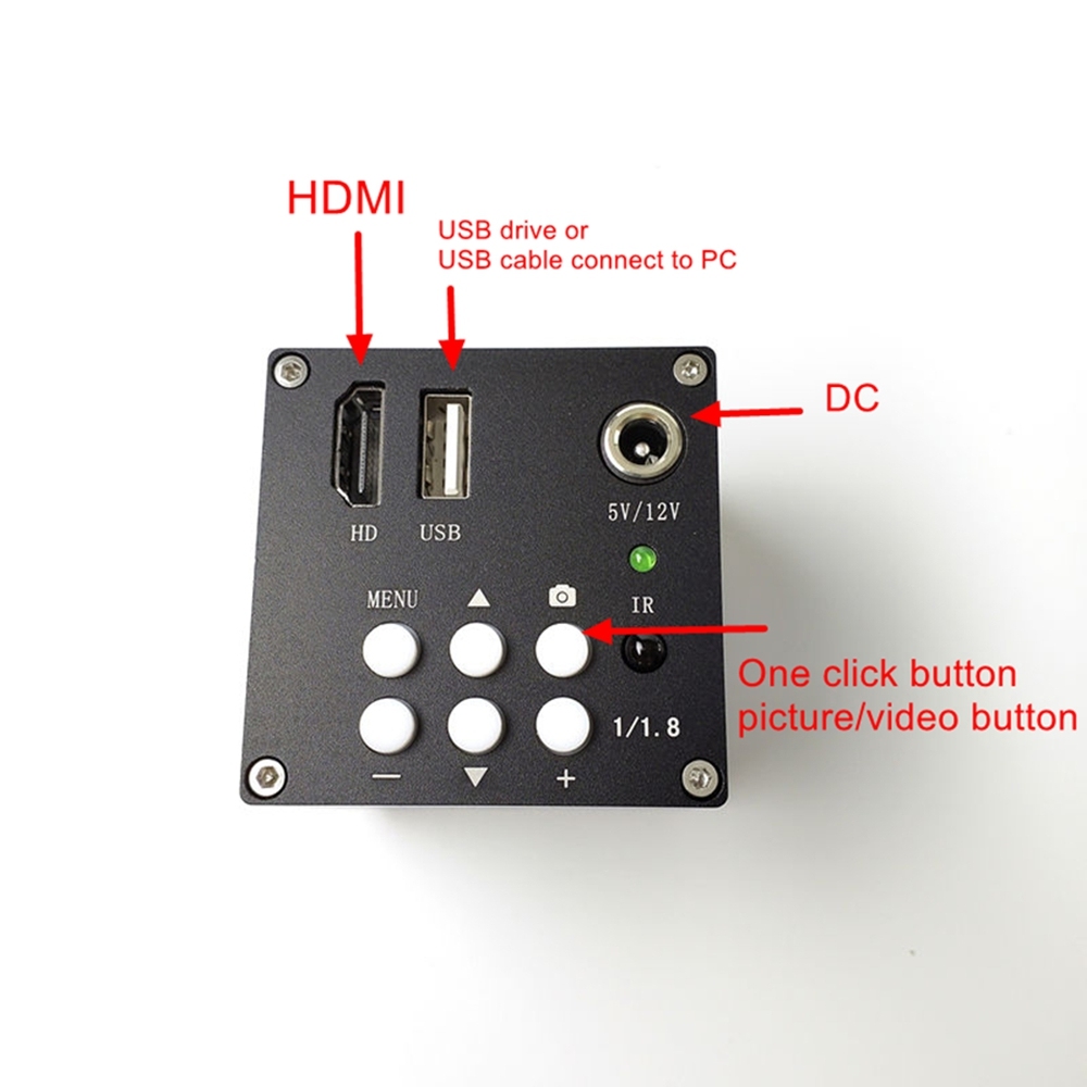B31 Blue-1/1.8 -4K 8MP 1/1.8” Sony CMOS HDMI USB high definition 60fps Industrial Camera with key operation Microscope Camera,Phanture,8MP 1/1.8” Sony CMOS HDMI Microscope Camera