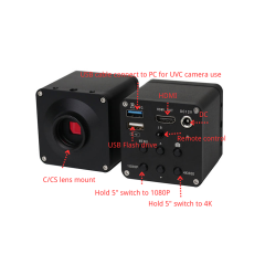 B37-4K 8MP 1/1.8” Sony CMOS HDMI USB UVC high definition 60fps Industrial Camera with key operation Microscope Camera,Phanture,8MP HDMI USB UVC industrial Camera