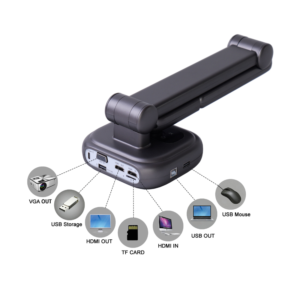 FT-F903 Portable Document Camera, 16M Pixels – A3 Capture, 50x Zoom, USB/HDMI/VGA,Phanture,FT-F903 Portable Document Camera, 16M Pixels – A3 Capture, 50x Zoom, USB/HDMI/VGA