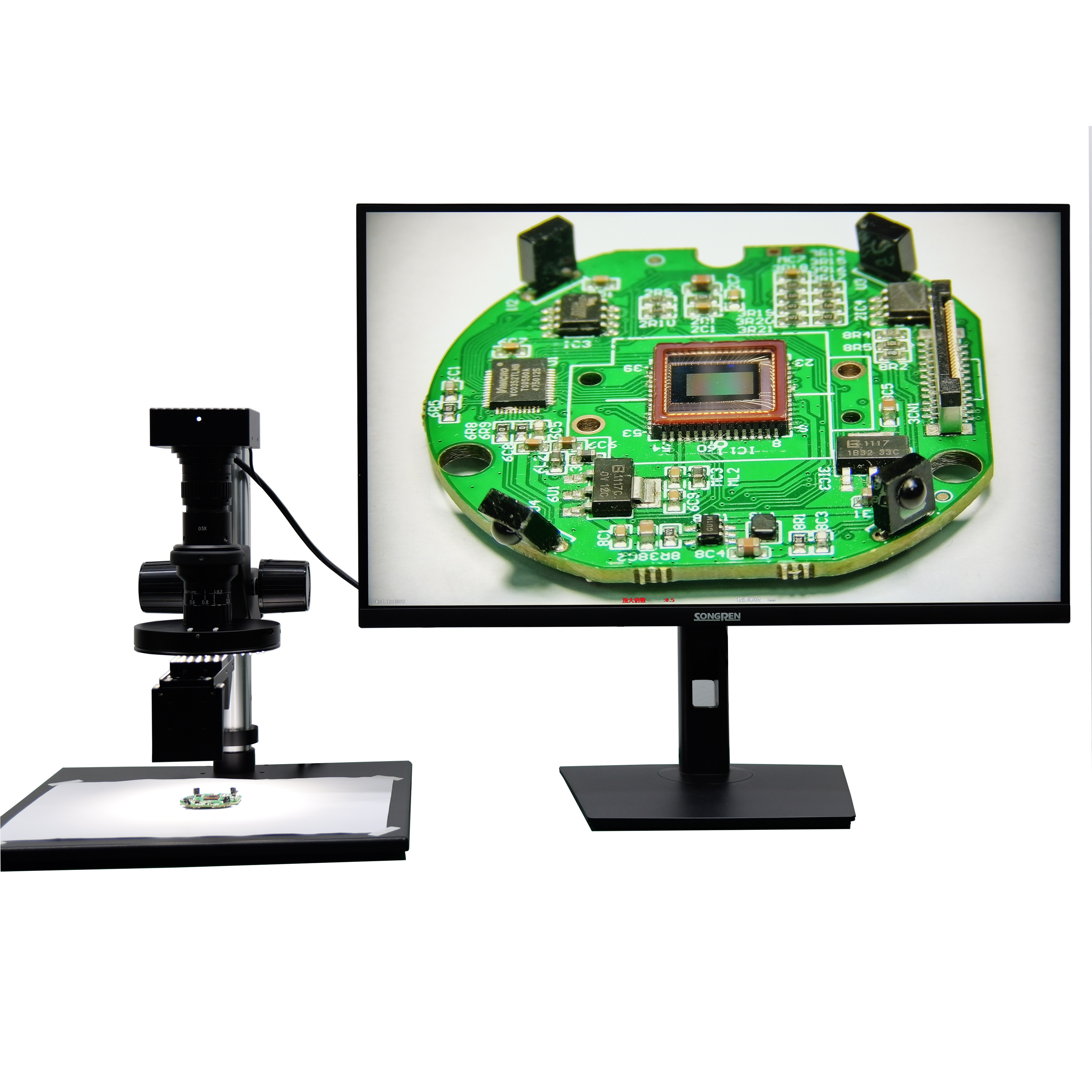2D 3D Digital Microscope with HDMI digital camera