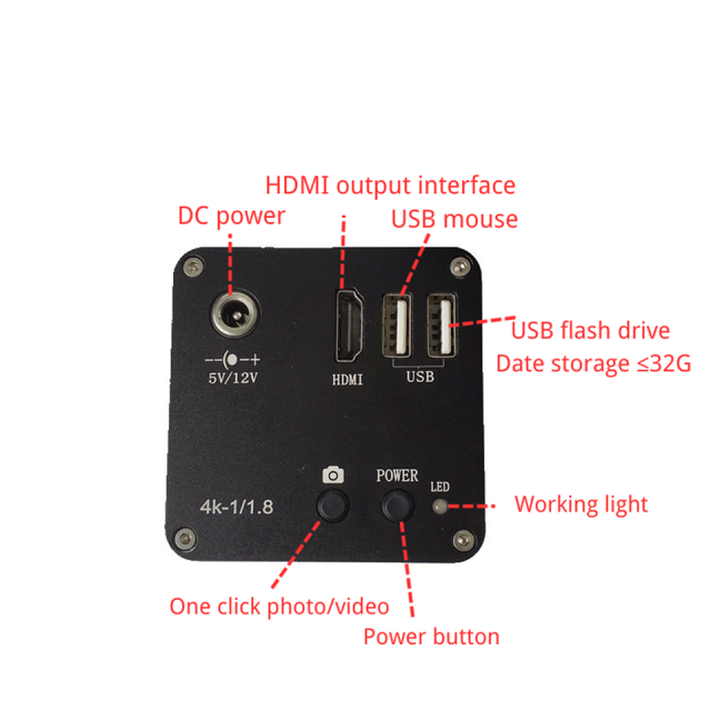 8MP HDMI USB Microscope Camera for Precision Measurement and Industrial Inspection,Phanture,8MP 4K Ultra HD HDMI Microscope Camera - 4k hdmi microscope camera manufacturer