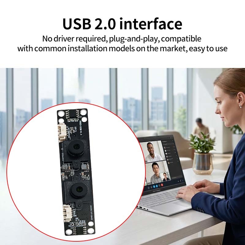 TW437 2MP Dual USB Face Recognition Camera Module | RGB IR Camera Module for Access Control