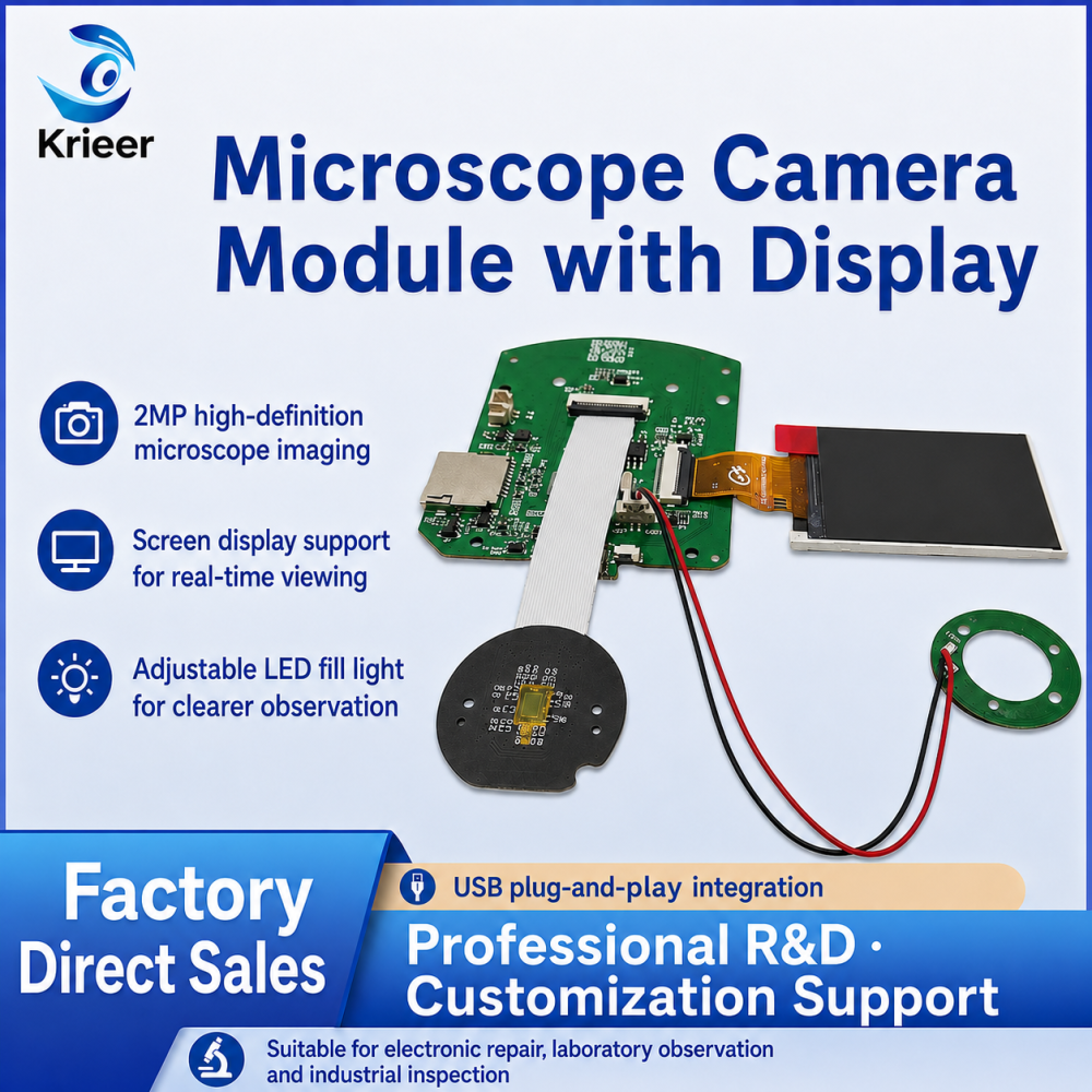 TW508 2MP USB Microscope Camera Module | Display Screen Camera Module with Adjustable LED Light