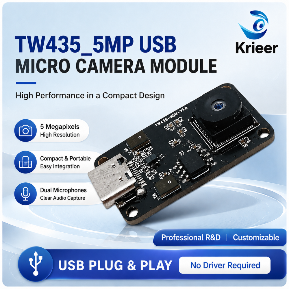TW435 5MP USB Micro Camera Module | OV5693 Wide-Angle Camera Module for Smart Devices