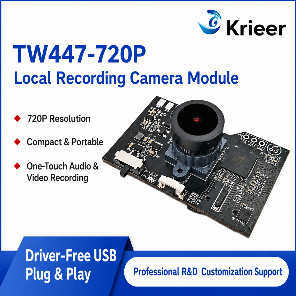 TW447-1MP - Records audio and video, supports UVC export.