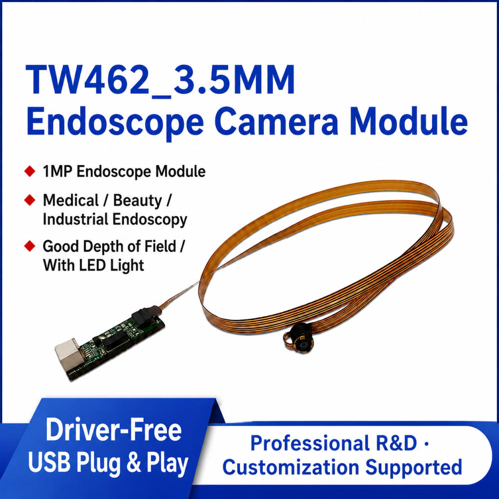 TW462 1MP 3.5mm USB Endoscope Camera Module | OV9734 Mini Inspection Camera Module