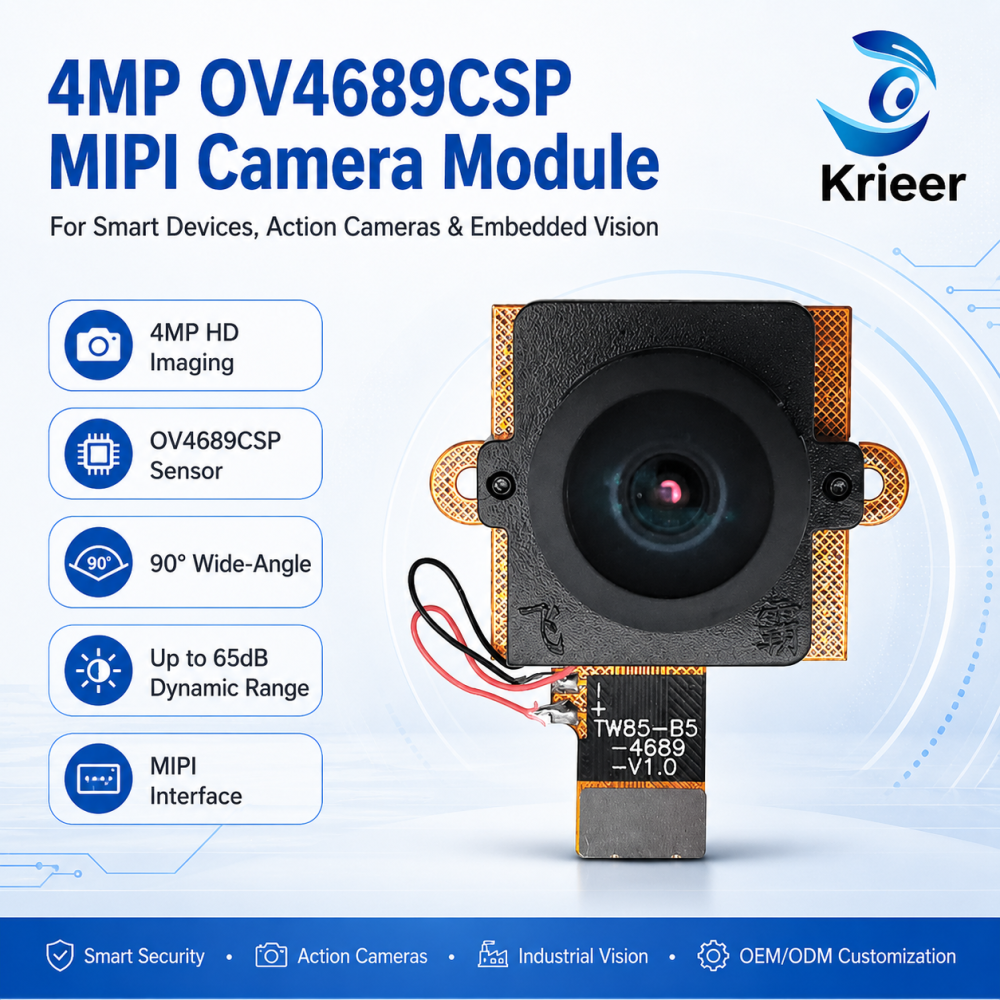 TW85 4MP MIPI Camera Module | OV4689CSP 90° Wide-Angle Camera Module for Smart Devices