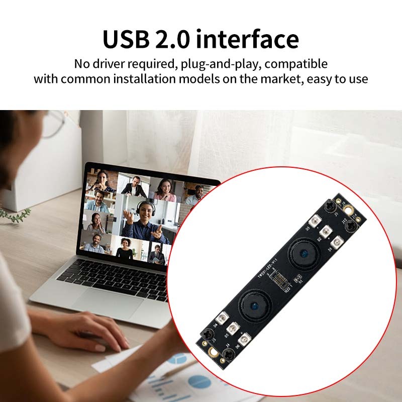 TW253 2MP MIPI Dual-Lens Face Recognition Camera Module | RGB IR Camera Module for Access Control