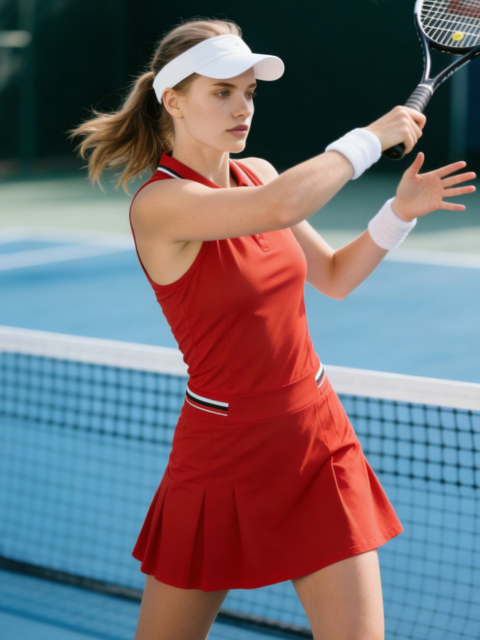 Ladies' Polo Collar Tennis Set,MY SHOP,Ladies' Polo Collar Tennis Set