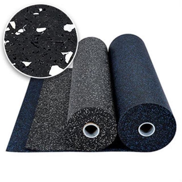 Close-up of high-density EPDM rubber flooring showing the slip-resistant surface grain.