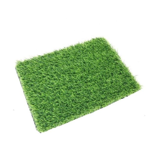 Demonstrating the rapid water permeability of the leisure field carpet backing.