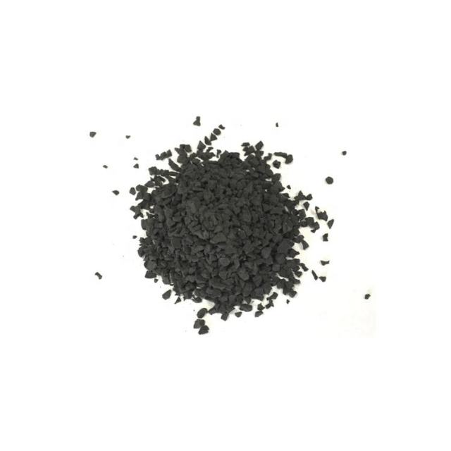 Vibrant EPDM rubber granules applied to a professional athletic running track.