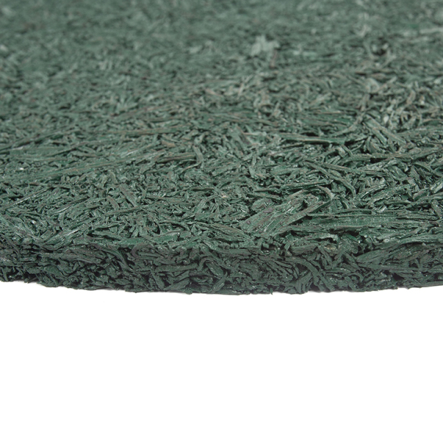 Close-up showing high friction coefficient and wear-resistant texture of rubber mulch.