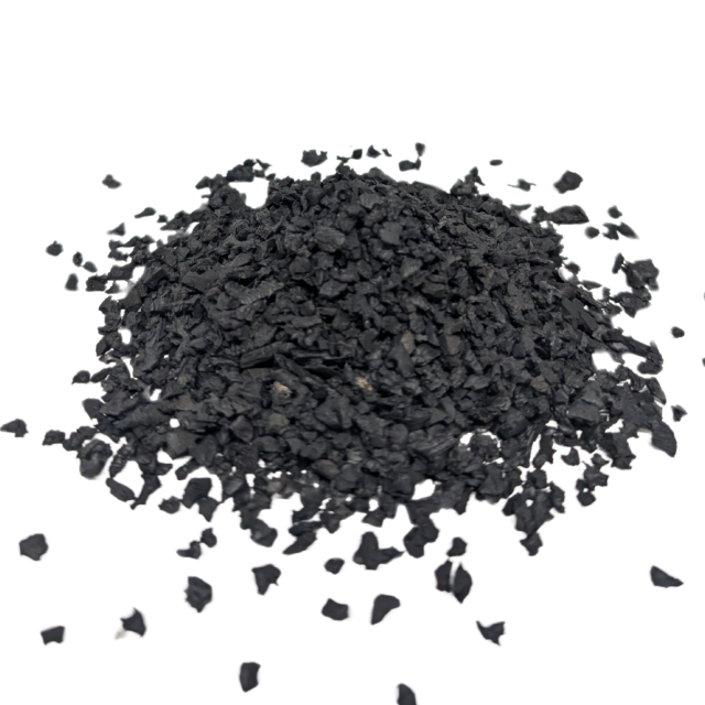 1-ton supersack of refined 2-5mm SBR rubber granules for bulk construction