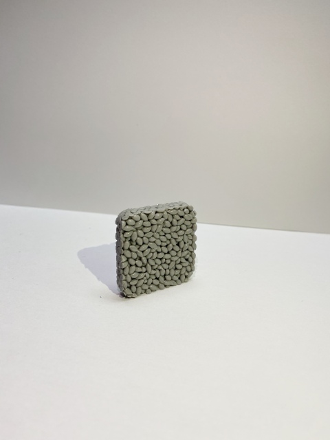 Customizable TPV rubber granules prepared according to specific client color requirements.