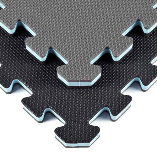 Double-sided reversible color options for home sport and play interlocking mats.